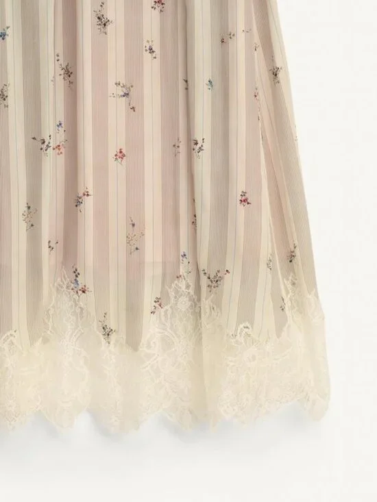 ZARA LIMITED EDITION FLORAL LACE SKIRT - Picture 8 of 8